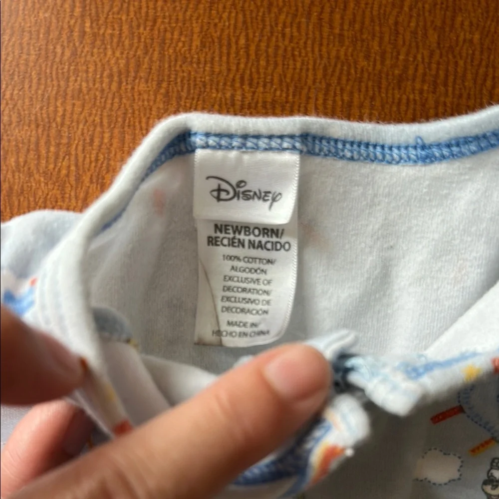 Vintage‎ Disney Light Blue Kids Footie with Playful Mickey Mouse Print